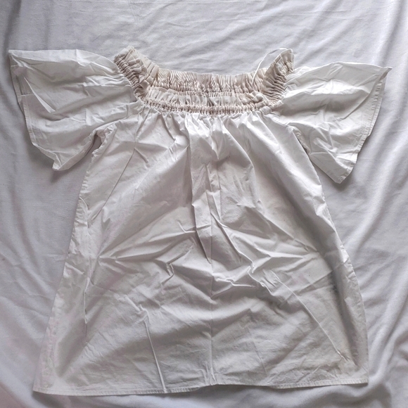 Banana Republic Off Shoulder Short Sleeve Cotton Top - Picture 1 of 8